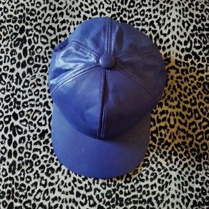 Purple leather cap